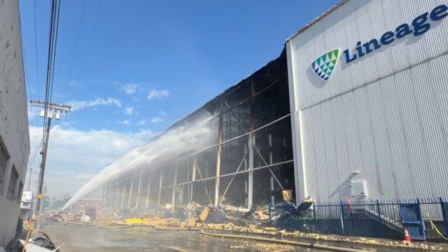 Boyle Heights warehouse fire enters new phase as concerns shift to spoiled food, runoff