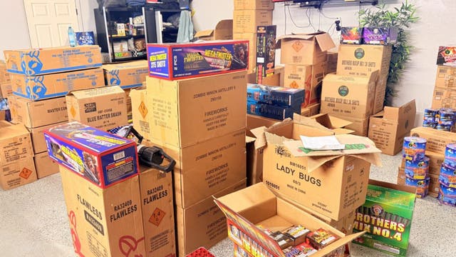 Pasadena police make historic 10,000-pound illegal fireworks bust linked to Nevada street gang