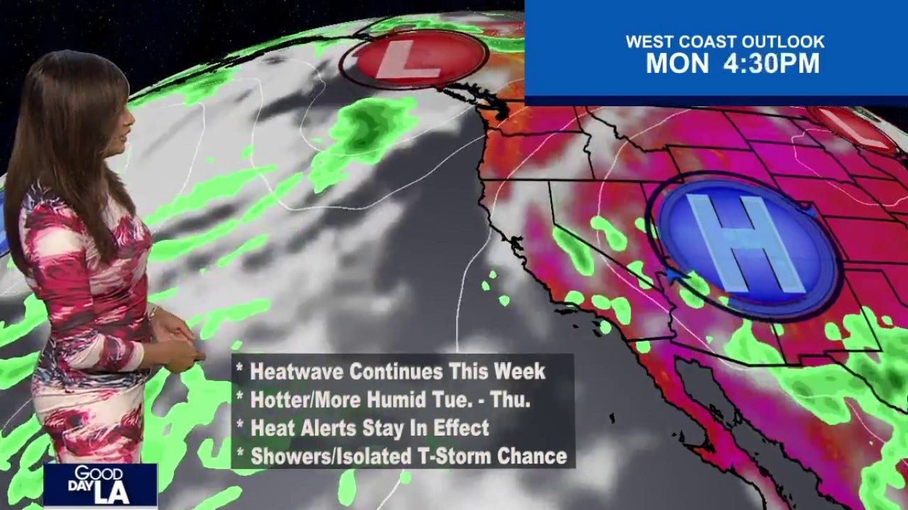 Southern California heat wave to intensity with tropical humidity, coastal flood risks