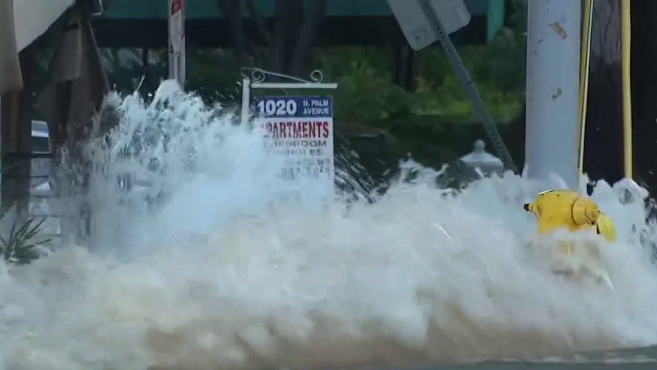 LIVE: Major water main break in West Hollywood floods streets, submerges cars