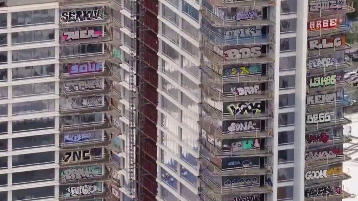 Cleanup set to begin at downtown Los Angeles' 'Graffiti Towers'