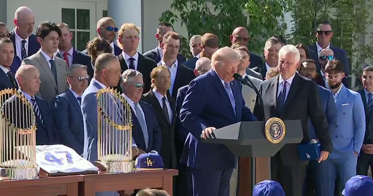 Trump hosts Dodgers at White House in celebration of 2025 World Series victory