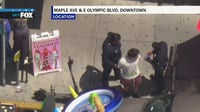 3 robbery suspects arrested in downtown LA after high-speed police chase