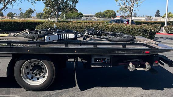 Oxnard PD issues warning after electric motorcycle rider injured in parking lot crash