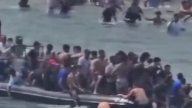 VIDEO: 60,000 migrants surge into Spanish territory of Ceuta in massive border crisis