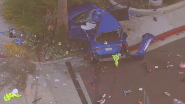 CHP pursuit ends in deadly Pomona crash after driver slams into tree