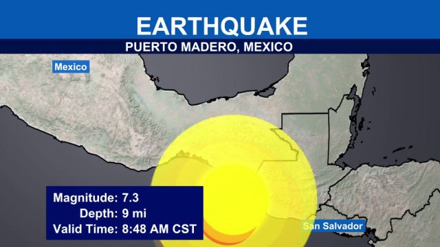 7.3-magnitude earthquake strikes off Pacific coast near Mexico, Guatemala