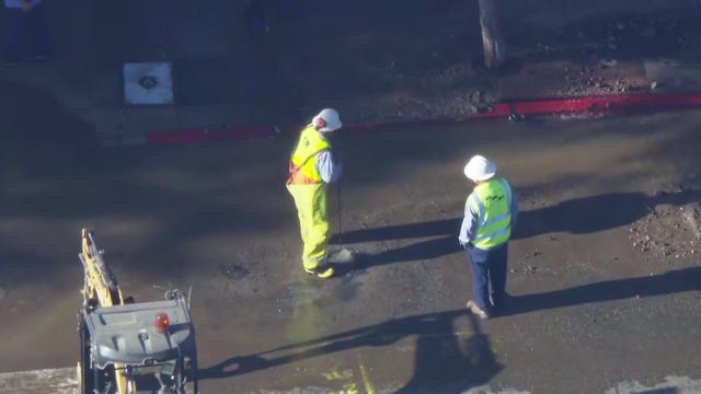 Water main leak floods Santa Monica Boulevard in West Hollywood