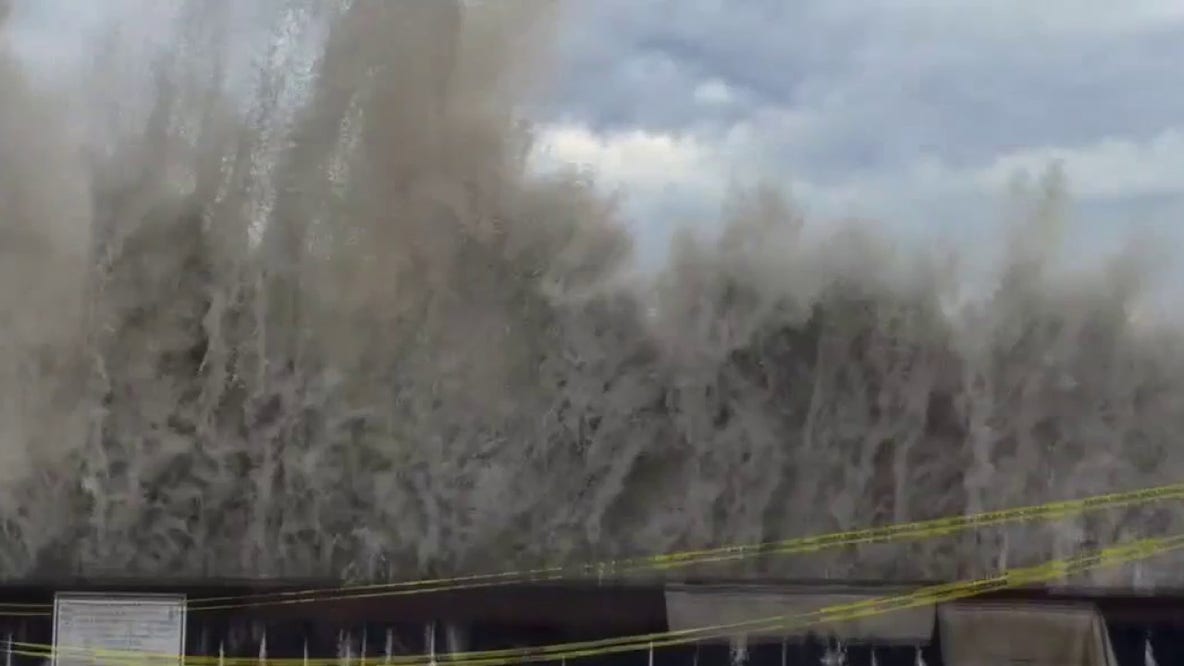 Long Beach evacuates homes after Hurricane Marie's remnants damage seawall