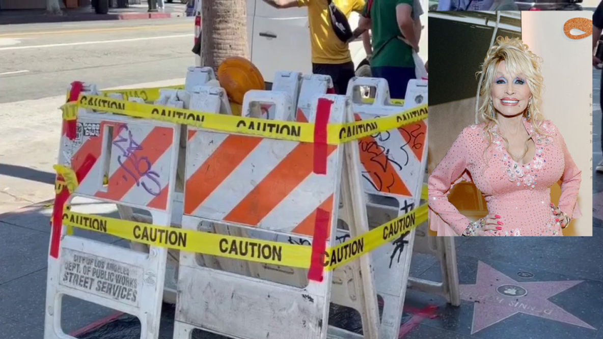 Dolly Parton's star on the Hollywood Walk of Fame vandalized
