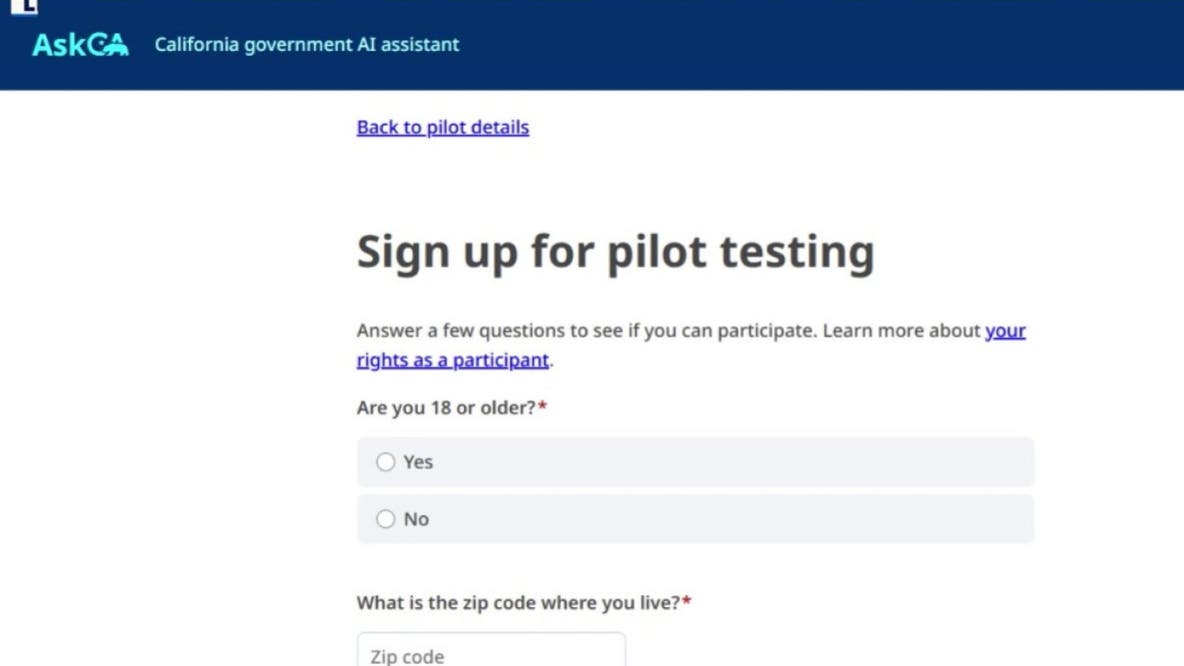 California launches ‘Ask CA’ AI tool to help residents access government services