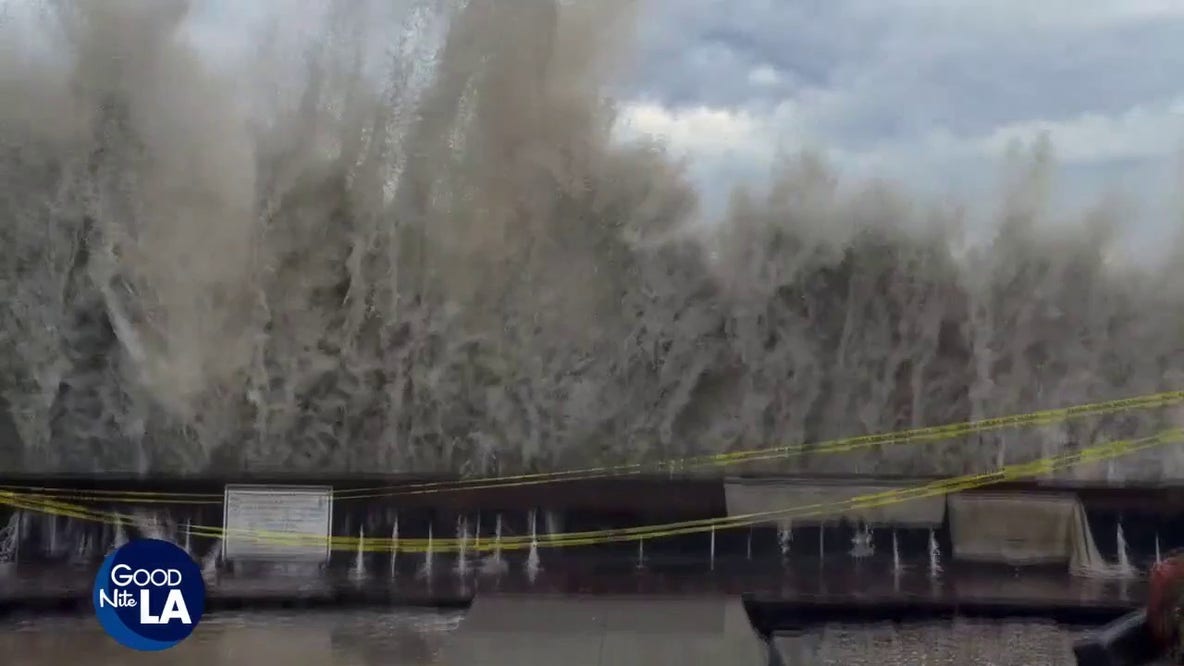 Long Beach evacuates homes after Hurricane Marie's remnants damage seawall