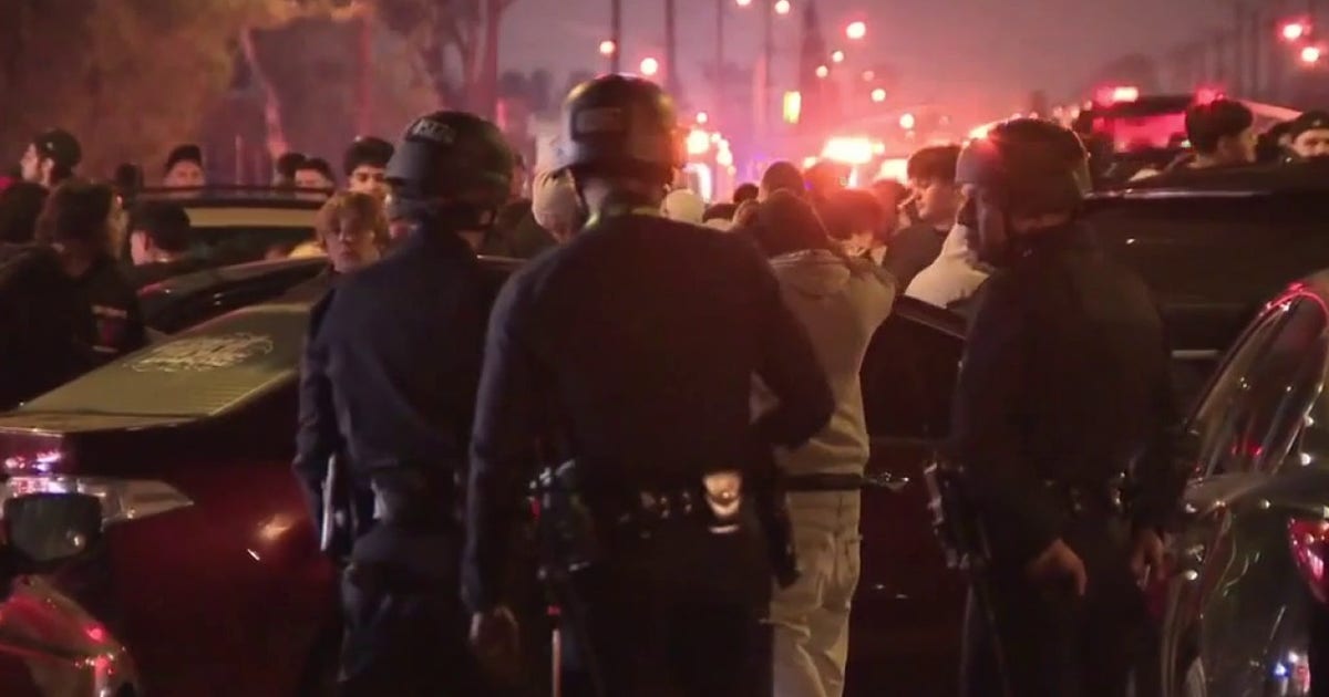 LAPD arrests 69 after Harbor Gateway street takeover involving more than 700 people
