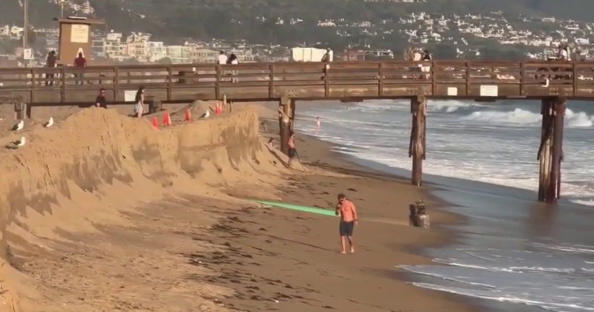 Hurricane Marie swell causes dramatic beach erosion in Newport Beach