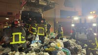 Man accidentally loaded into California garbage truck, freed in wild rescue