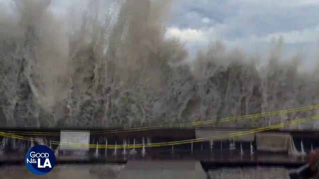 Long Beach evacuates homes after Hurricane Marie's remnants damage seawall