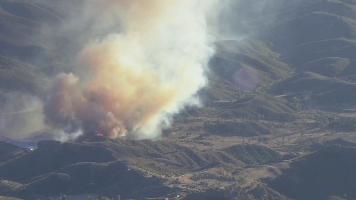 Multiple brush fires erupt across LA County as powerful Santa Ana winds fuel red flag conditions