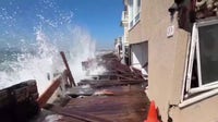 At least 8 Long Beach homes red-tagged as residents brace for high surf