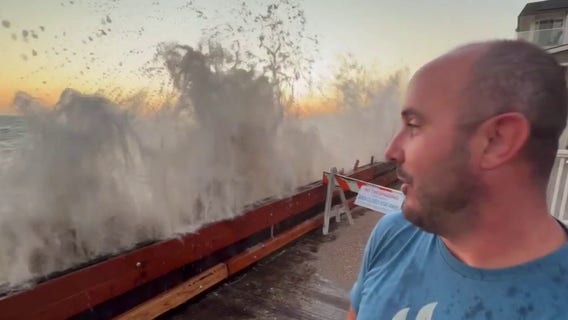 Powerful waves continue to batter Long Beach Peninsula, even without a storm in sight