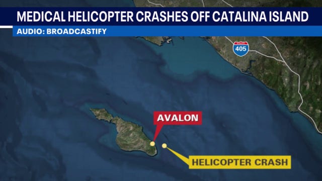 2 dead, 2 hurt, 1 missing after medical helicopter crashes off Catalina Island