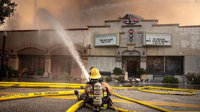 4 arrested in connection with massive fire in Old Town Newhall