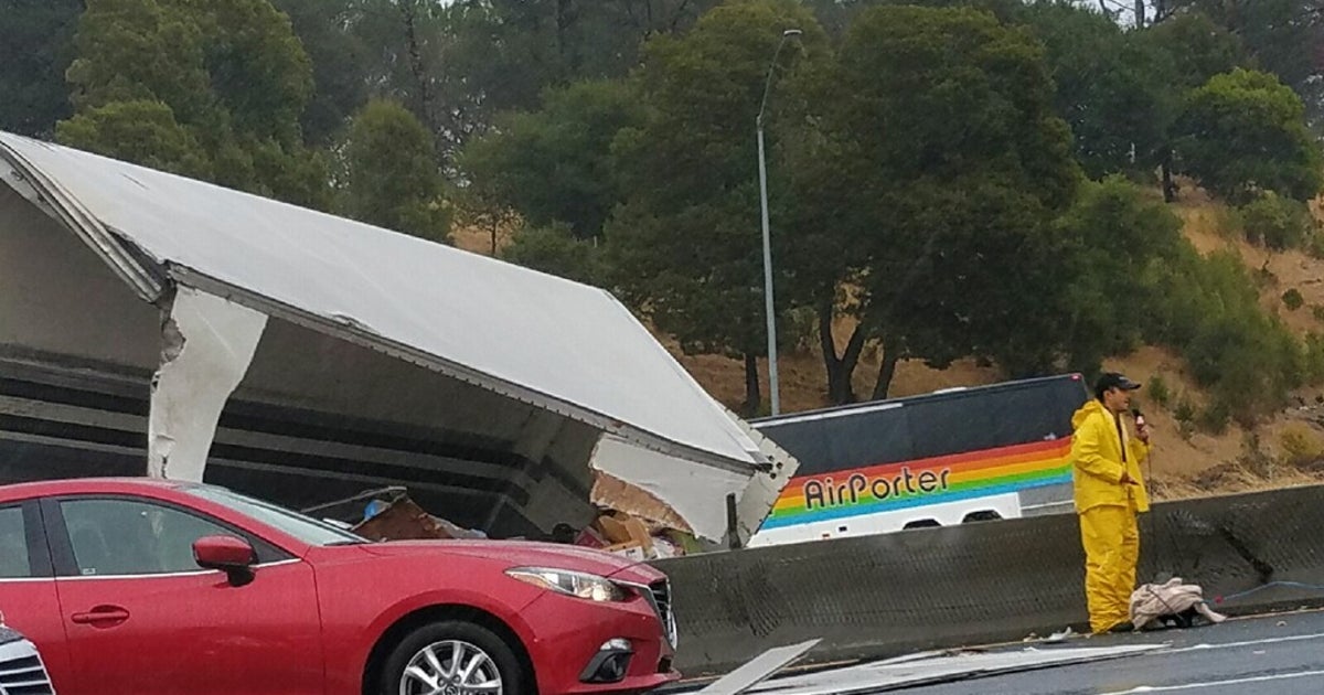 Overturned big rig blocks lanes of Hwy 101 | KTVU FOX 2