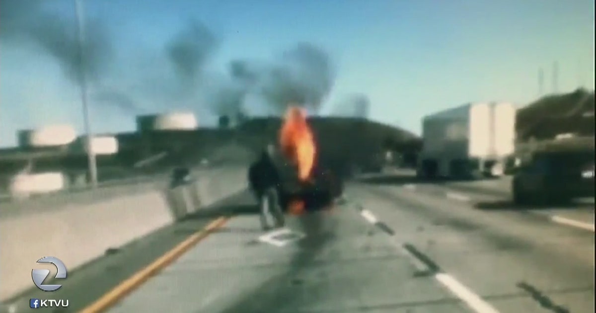 Good Samaritans save driver from burning car on I-80 | KTVU FOX 2