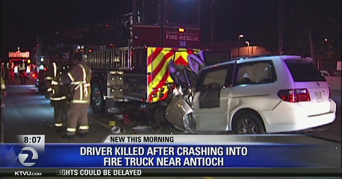 One dead after crashing into fire truck on Highway 4 | KTVU FOX 2