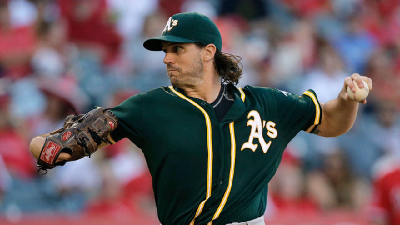 Barry Zito is content after A's 8-7 win over Angels