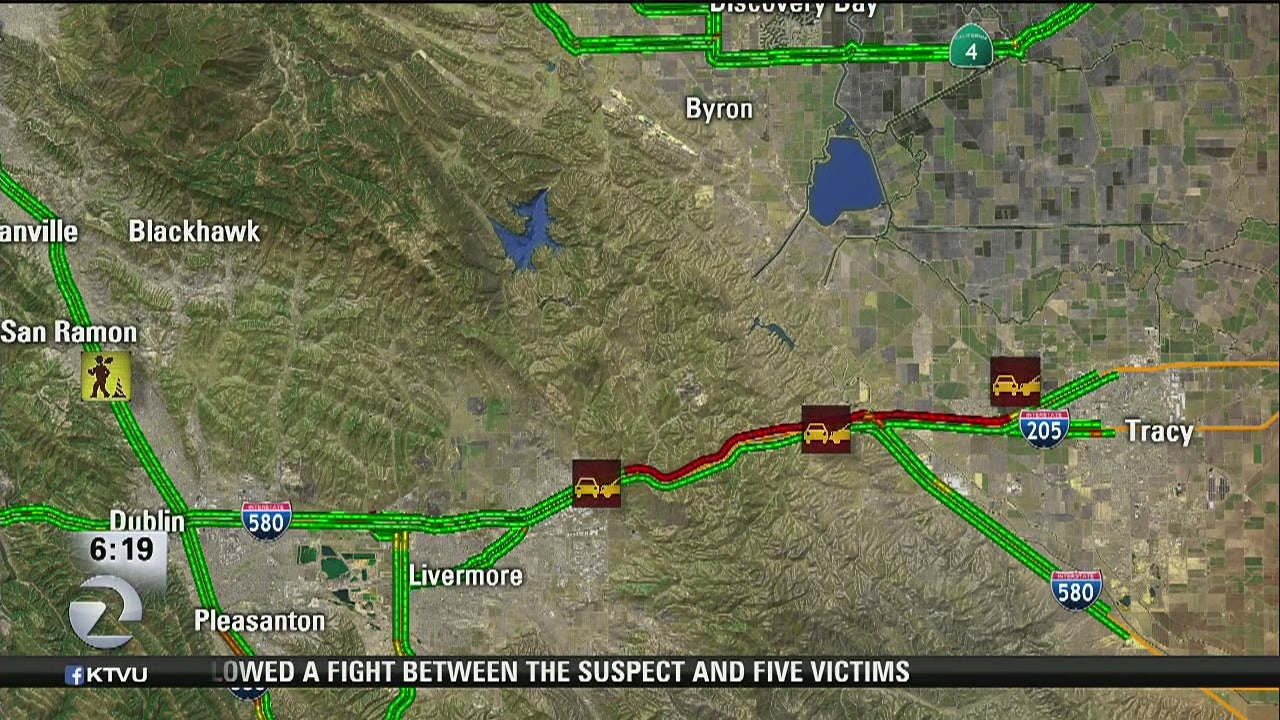 Delays on I580 through Altamont Pass after big rig crash