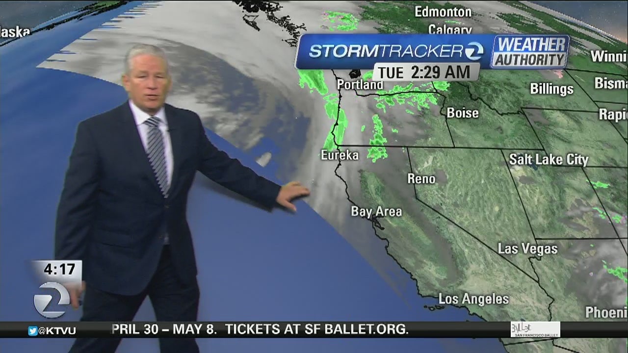 Light rain could fall Thursday in the Bay Area
