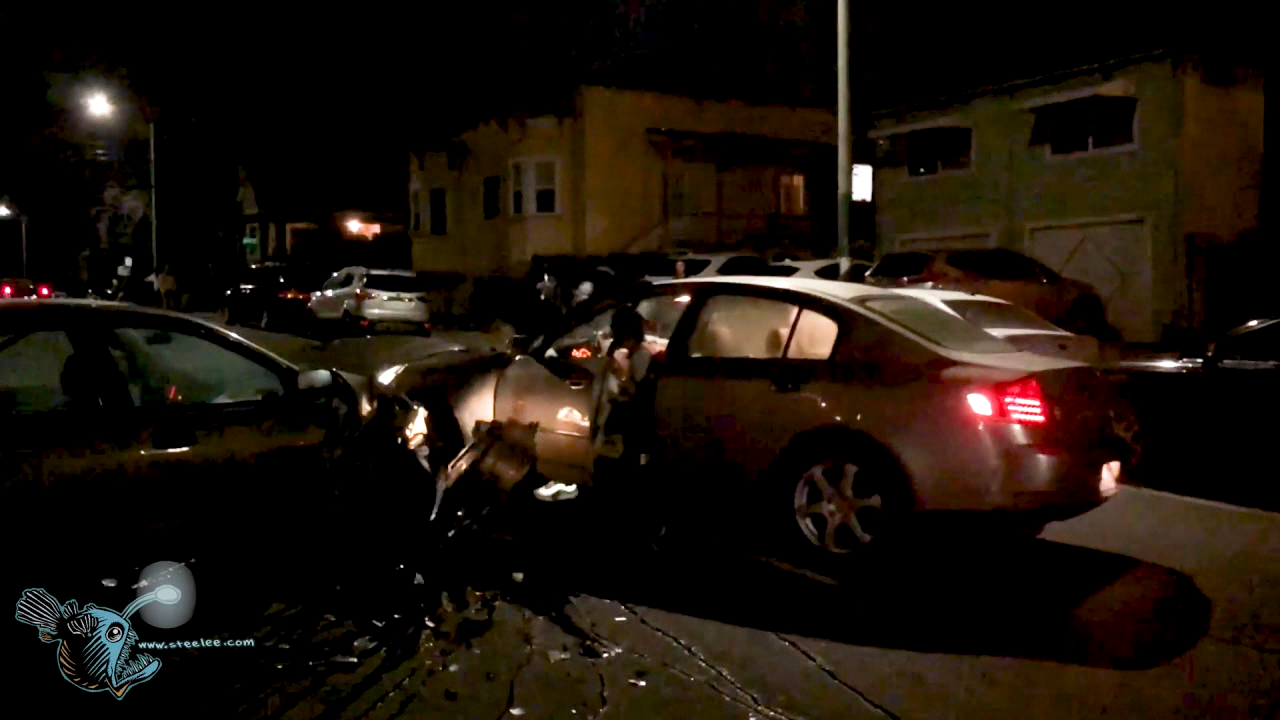 Caught on camera Driver crashes into six parked cars in Oakland