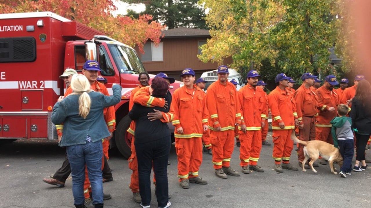 Santa Rosa residents thank the prison inmates who saved their home