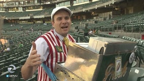 Roving A's hot-dog vendor working on PhD, is also vegetarian