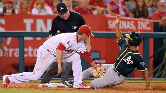 Angels rally past A's in 9th for their 6th straight win, 5-4