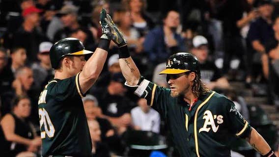 A's have 10-run fourth in 17-6 rout of White Sox