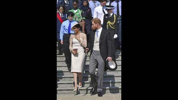 Prince Harry, Meghan at first royal event as newlyweds