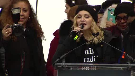 Madonna tells crowd at Women's March on Washington she's thought about "blowing up" White House