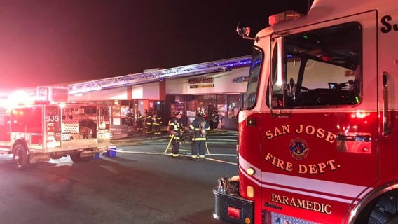 Hot water pipe helps extinguish early morning fire at San Jose liquor store