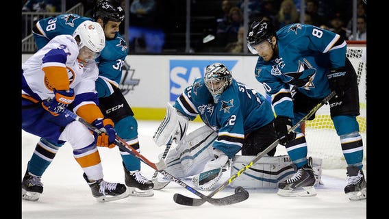 John Tavares scores twice to lead Islanders past Sharks 4-2