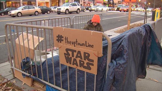 'Star Wars' fan braves the cold, camps outside DC theater days early for 'Rogue One' premiere