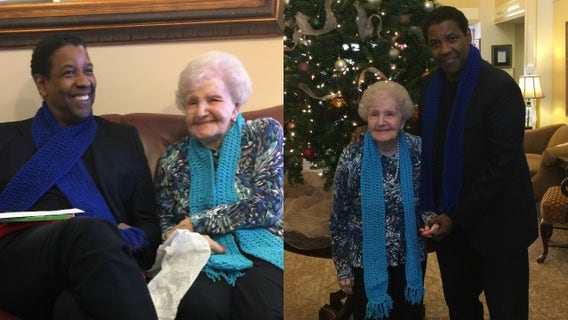 Denzel Washington makes 99-year-old Atlanta librarian's dream come true