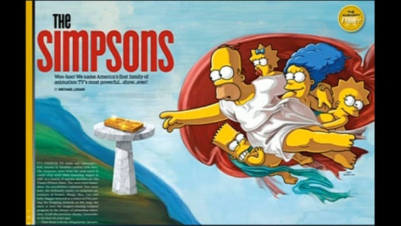 TV Guide Magazine names 'The Simpsons" most powerful TV series in history