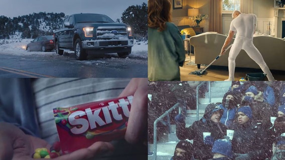Super Bowl commercials released by Ford, Budweiser, Mr. Clean
