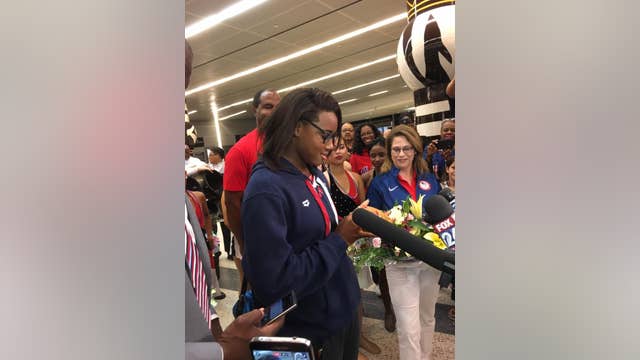 Simone Manuel returns to Houston after Olympic gold medal win
