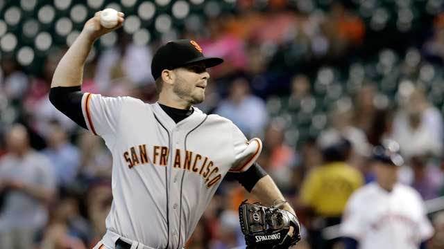 Heston throws 2-hitter, Giants beat Astros 8-1