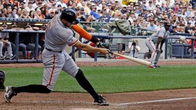 Brewers win challenge on disputed HR trot, fall to Giants