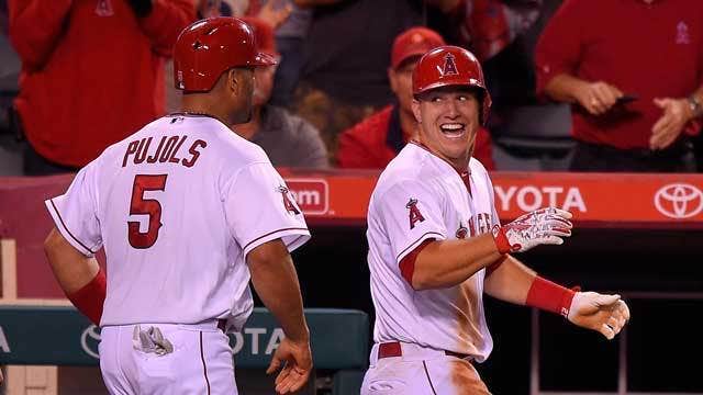 Trout, Calhoun HRs in 8th help Angels beat A's 5-4