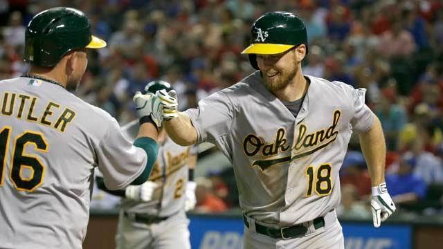 Phegley big hits for Oakland A's in 8-6 win at Texas