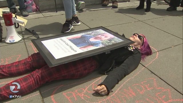 Activists rally across San Francisco against migrant camps at Southern border